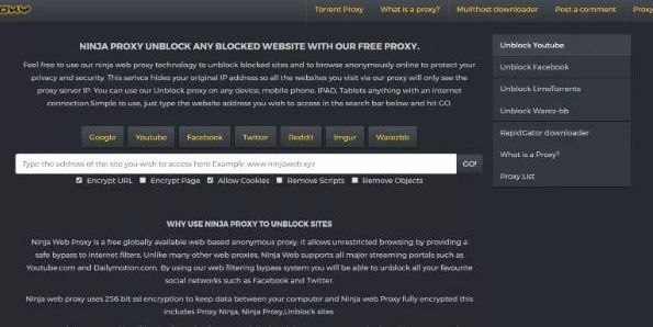 Proxy Gratis - Ninja Cloak
