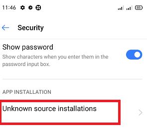 install from unknown sources