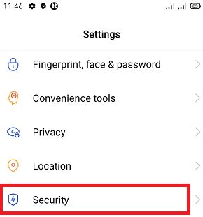 masuk ke menu settings untuk install apk