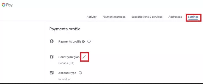 How to change region or country in the Google Playstore