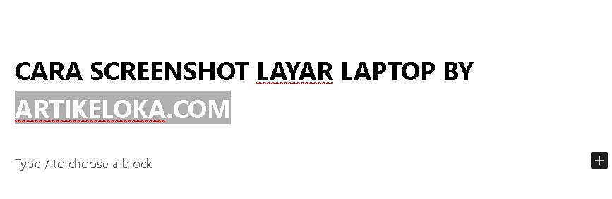 Cara ambil gambar screenshot laptop