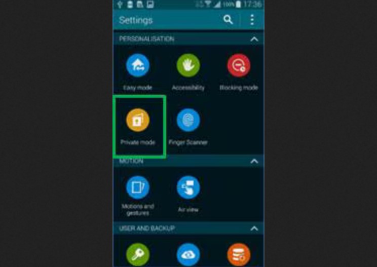private mode android